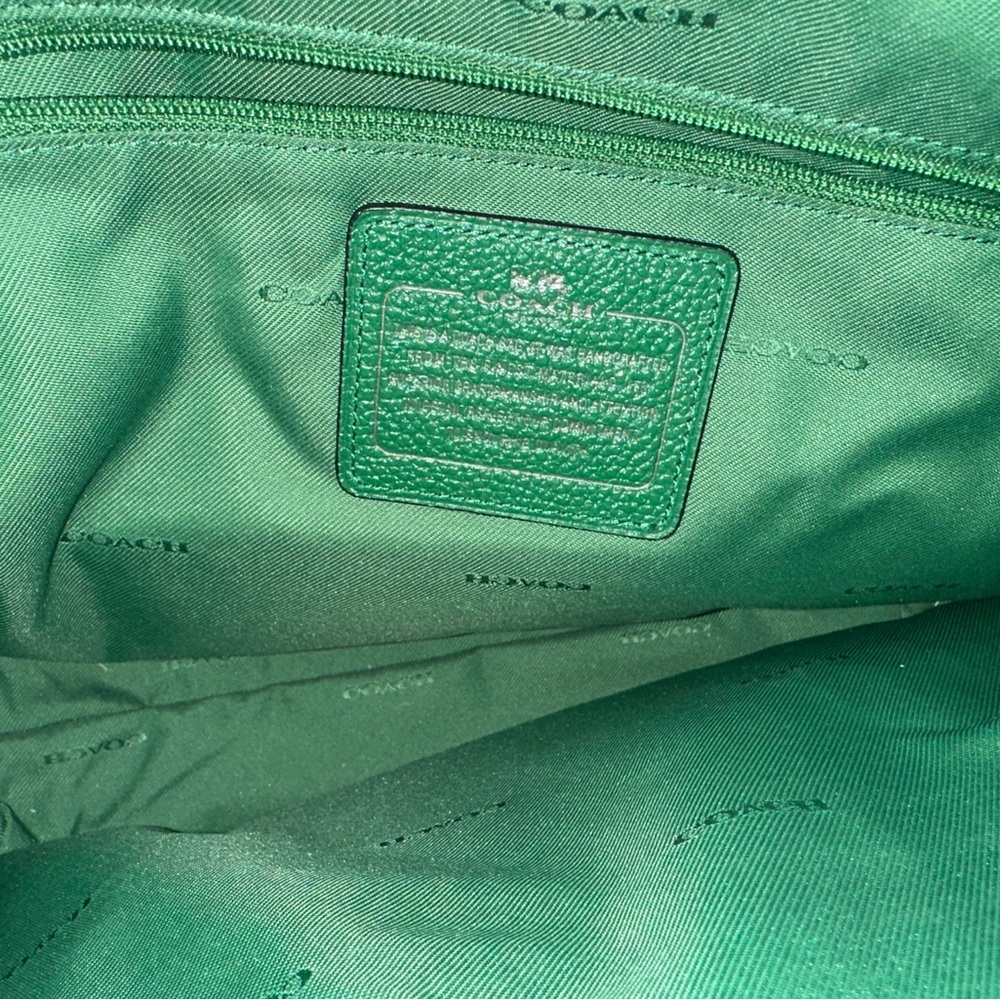 Coach Green Pebbled Leather Prairie Satchel Bag, Style 34340, Kelly Green - Picture 7 of 8